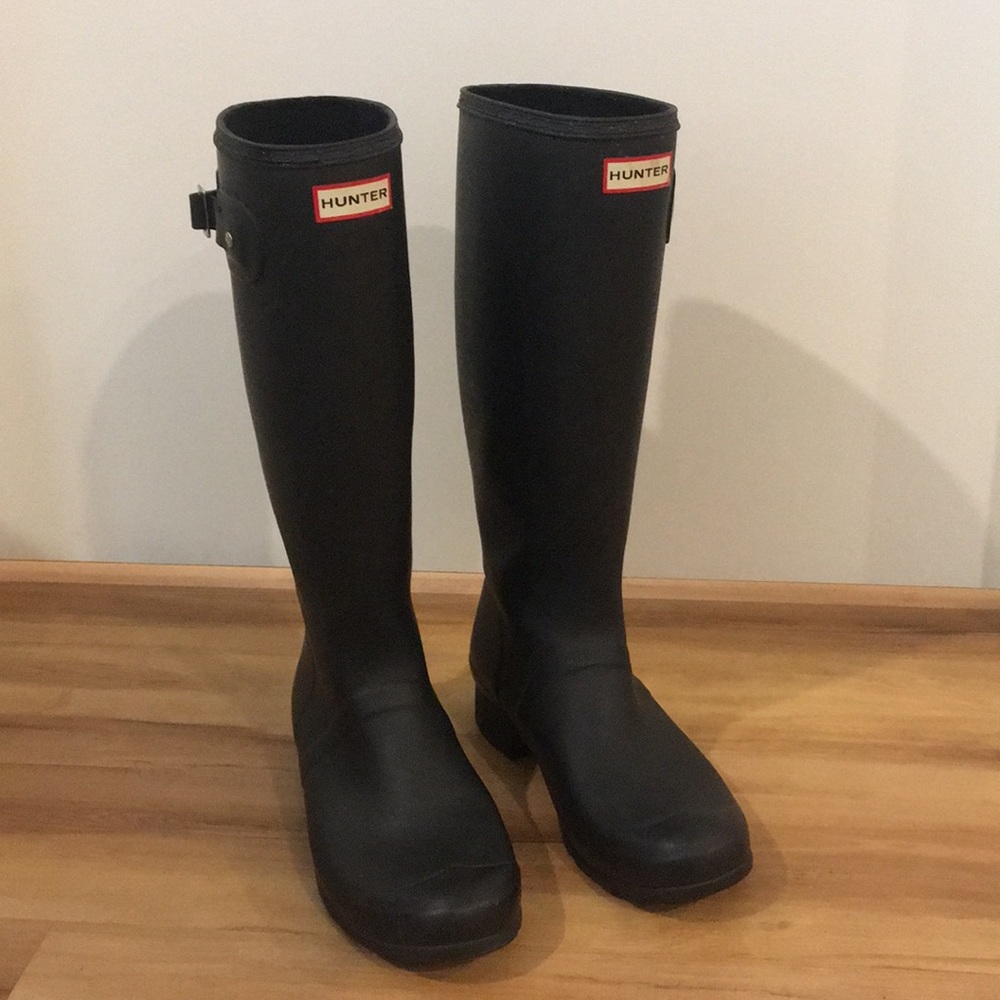 Black Hunter Rain Boots - tall Size 11 Women’s